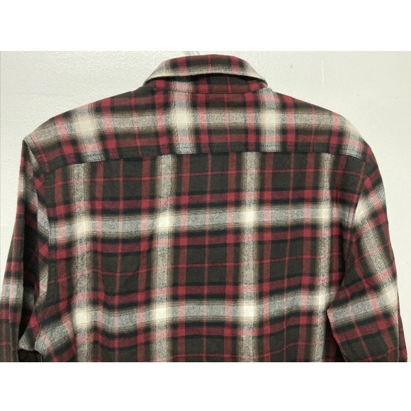 New! Flag & Anthem Mens Plaid Shirt ButtonUp Red Black White Lightweight Medium - Picture 4 of 12